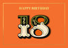 18th Girl Birthday Card