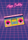 Birthday Boom Box Card
