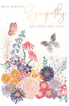 Flowers And Butterflies Card