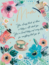 Watercolour Flowers And Teapot Card