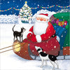 Father Christmas In His Sleigh Card