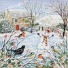 Snowman And Birds Card