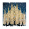 Snow Falling On Milan Cathedral, Italy Card