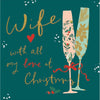 Wife And Two Champagne Flutes Card