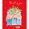 Bunnies In Bed Christmas Card