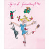 Girl Juggling Presents Christmas Card