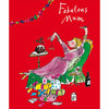 Lady Reclining With Presents Around Her Christmas Card