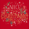 Foliage And Niece Christmas Text Card