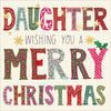 Daughter Bold Text Christmas Card