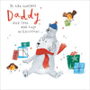 Daddy Bear With Baby Bear Christmas Card