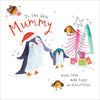 Mummy Penguin With Robins Christmas Card