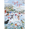 Snowmen And Birds Christmas Card
