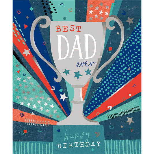 World's Best Dad Trophy Birthday Card