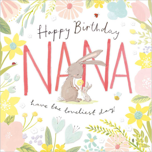 Bunnies Nana Birthday Card