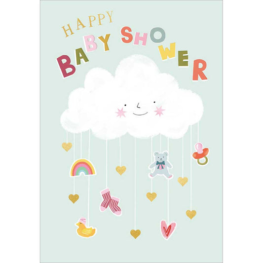 "Happy Baby Shower" Cloud Card