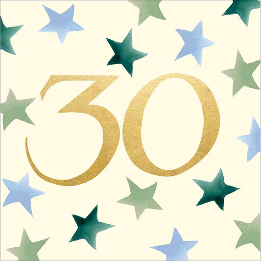 Emma Bridgewater Stars 30th Birthday Card