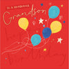 Grandson Birthday Balloons Card