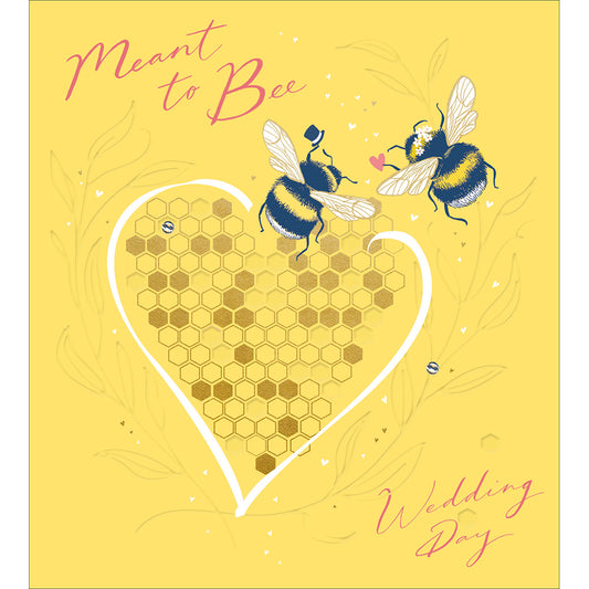 "Meant To Bee" Bees Wedding Card