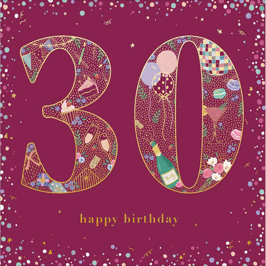 Fireworks 30th Birthday Card