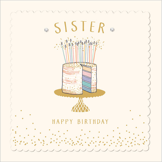 Cake Sister Birthday Card