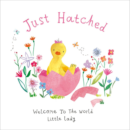 "Just Hatched" Cute Chick Baby Card