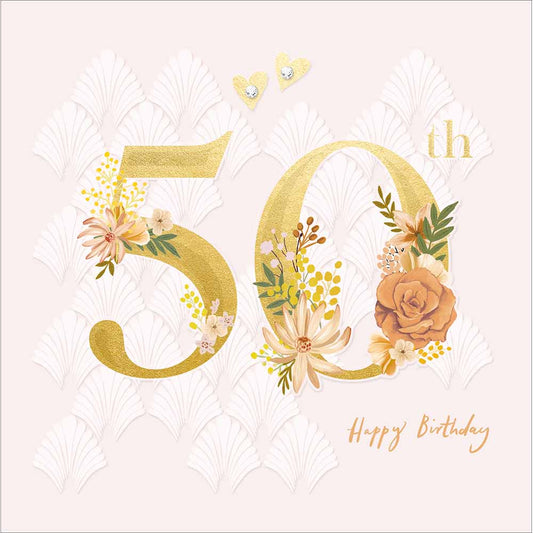 Special Gold 50th Birthday Card