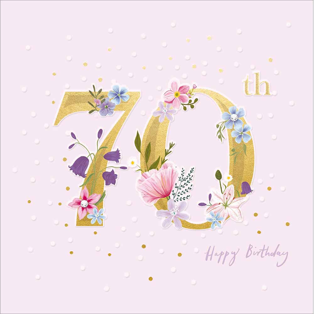 Special Gold 70th Birthday Card