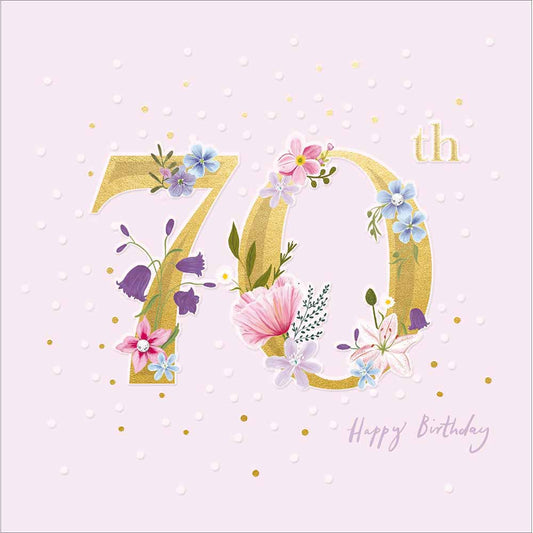 Special Gold 70th Birthday Card