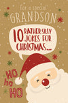 Cartoon Santa With Reindeer Christmas Card