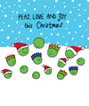 Peas Love 7 Joy Christmas Card