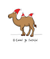 Camel Ye Faithful Christmas Card