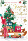 Sledge With Presents And Christmas Tree Card