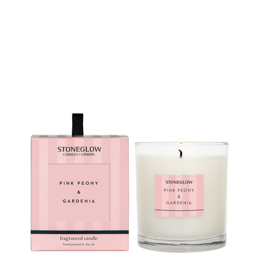 Stoneglow Pink Peony and Gardenia Scented Candle