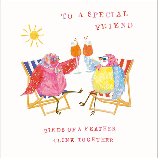 Bird Of A Feather Special Friend Birthday Card