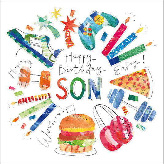 Son Paraphenalia Birthday Card