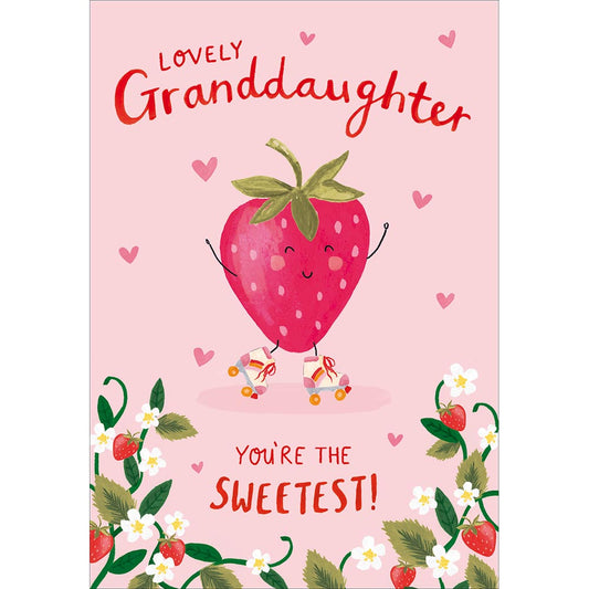 Strawberry Sweetest Granddaughter Birthday Card