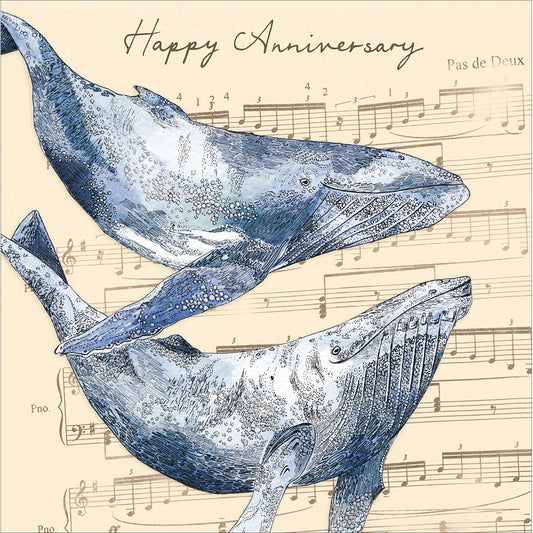 Whales In Harmony Anniversary Cards