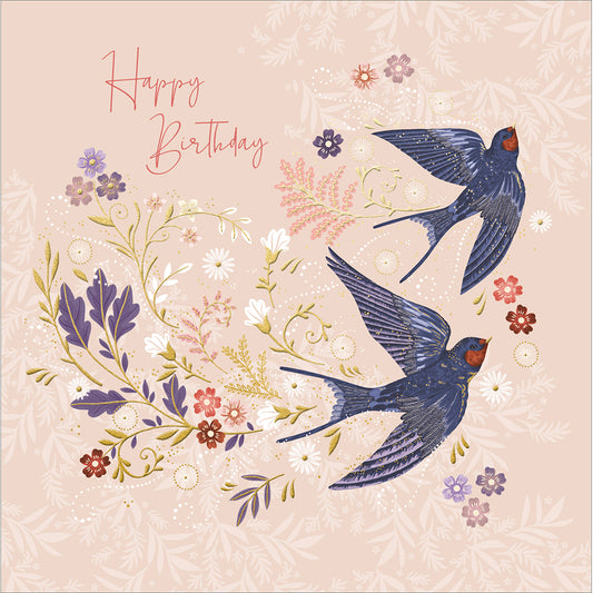 Swallows In Flight Card