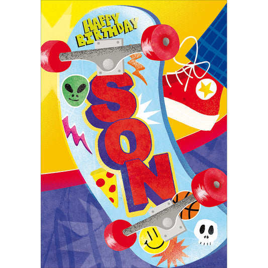Skateboard Son Birthday Card