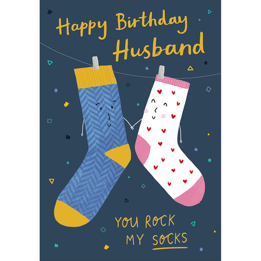 Birthday Socks Husband Birthday Card