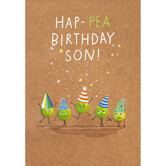"Hap-Pea Birthday" Son Card