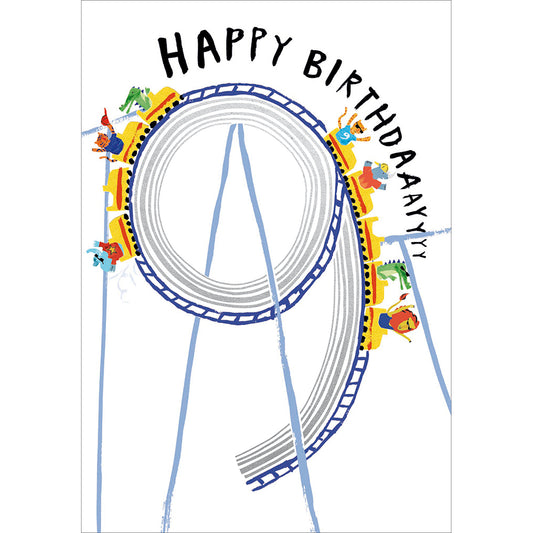 Rollercoaster 9th Birthday Card
