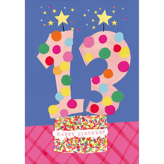 Cake & Sprinkles 13th Birthday Card