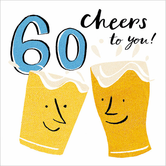Beer Cheers 60th Birthday Card
