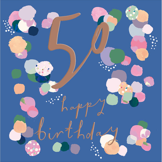 Spotty 50th Birthday Card