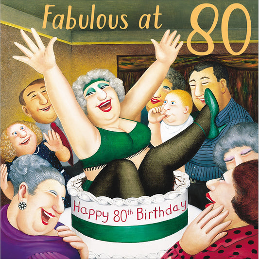 "Fabulous At 80" Birthday Card