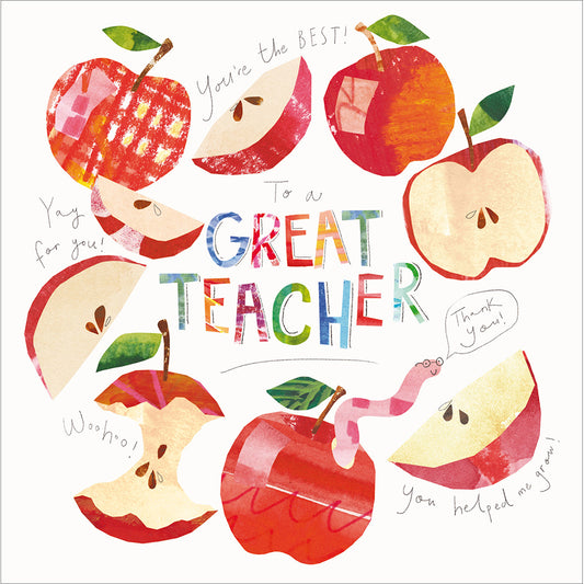 Apples Thank You Teacher Card