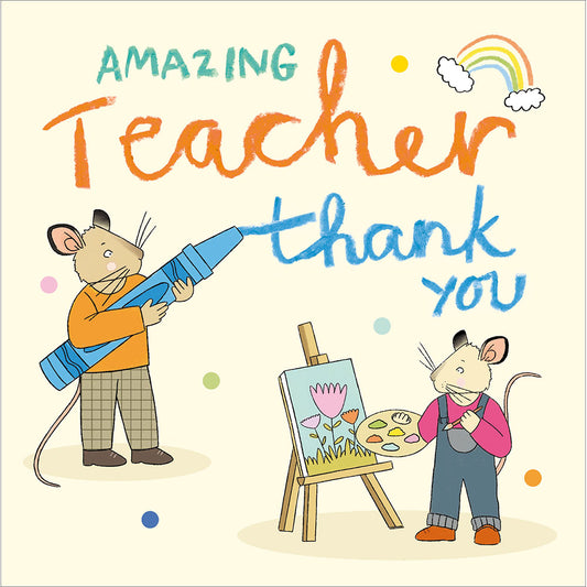 Amazing Teacher Mice Card