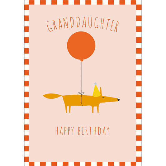 Little Fox Granddaughter Happy Birthday Card