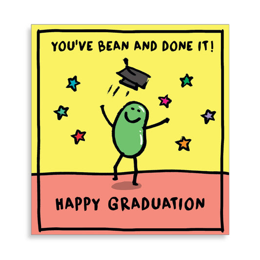 Bean & Done It Exam Congrats Card